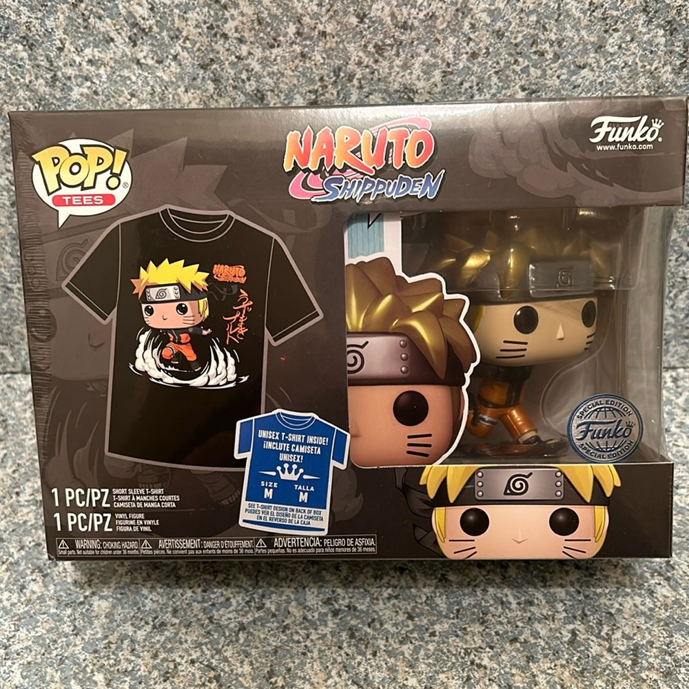 Funko Pop Naruto: Shippuden plus Naruto Uzumaki T-shirt!!  NEW!!